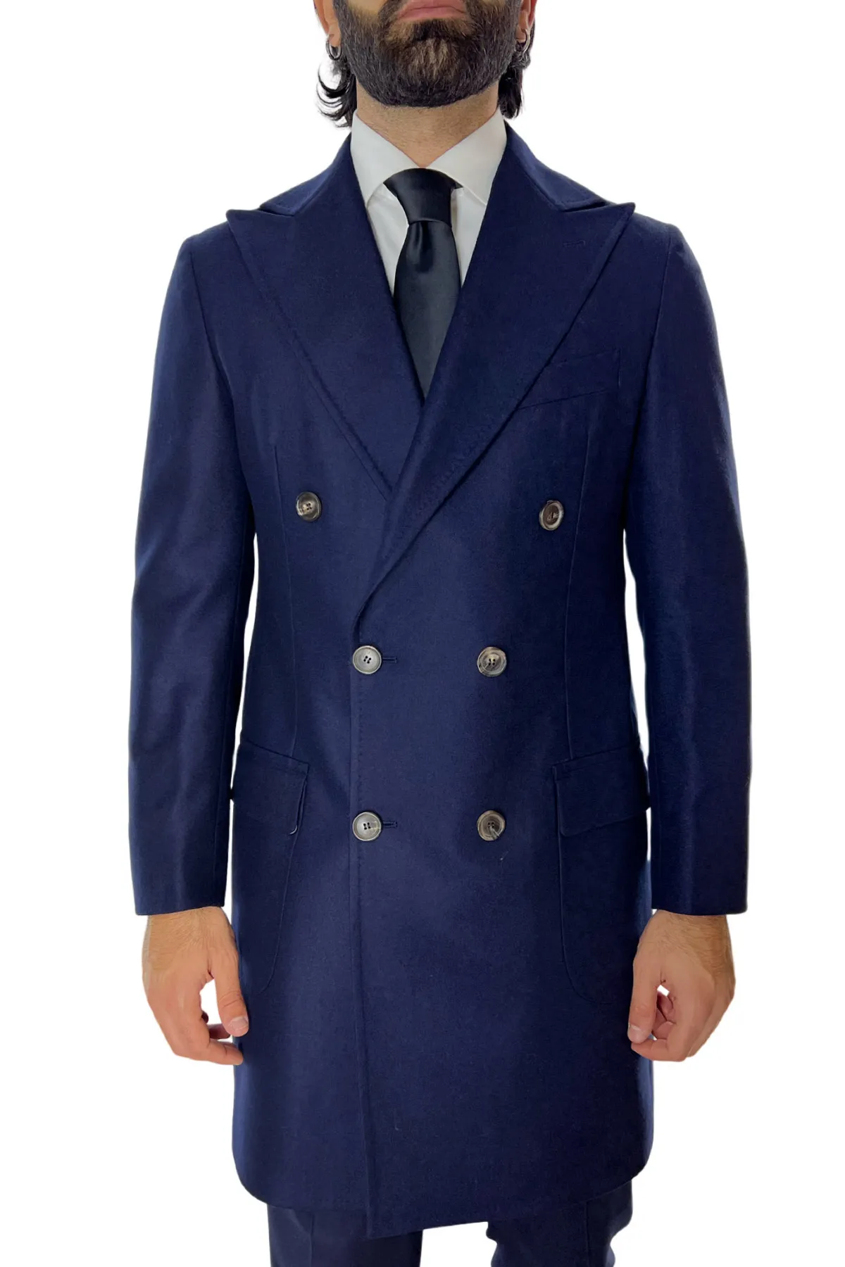 -cappotto blu uomo
