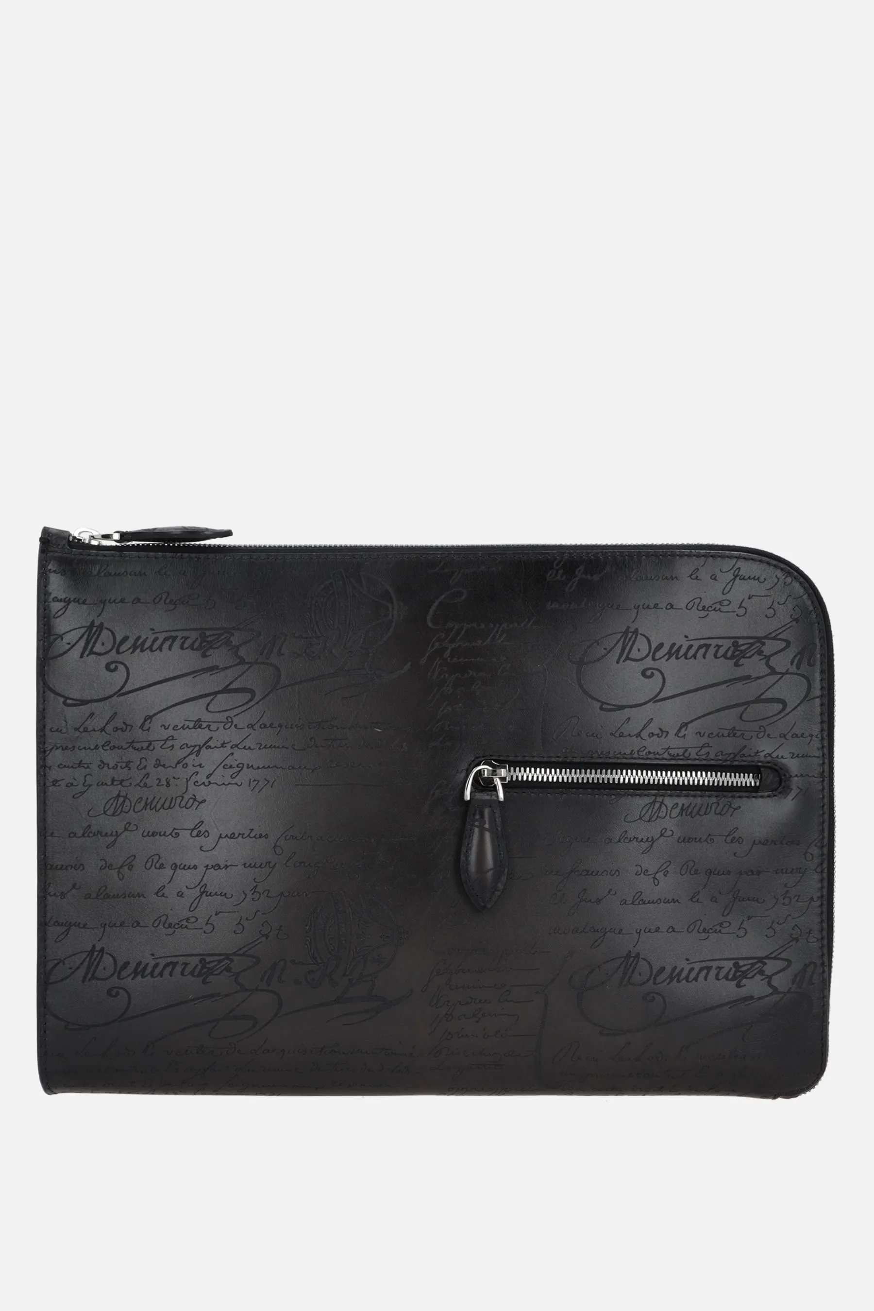 BERLUTI clutch Nino TGM in pelle Scritto