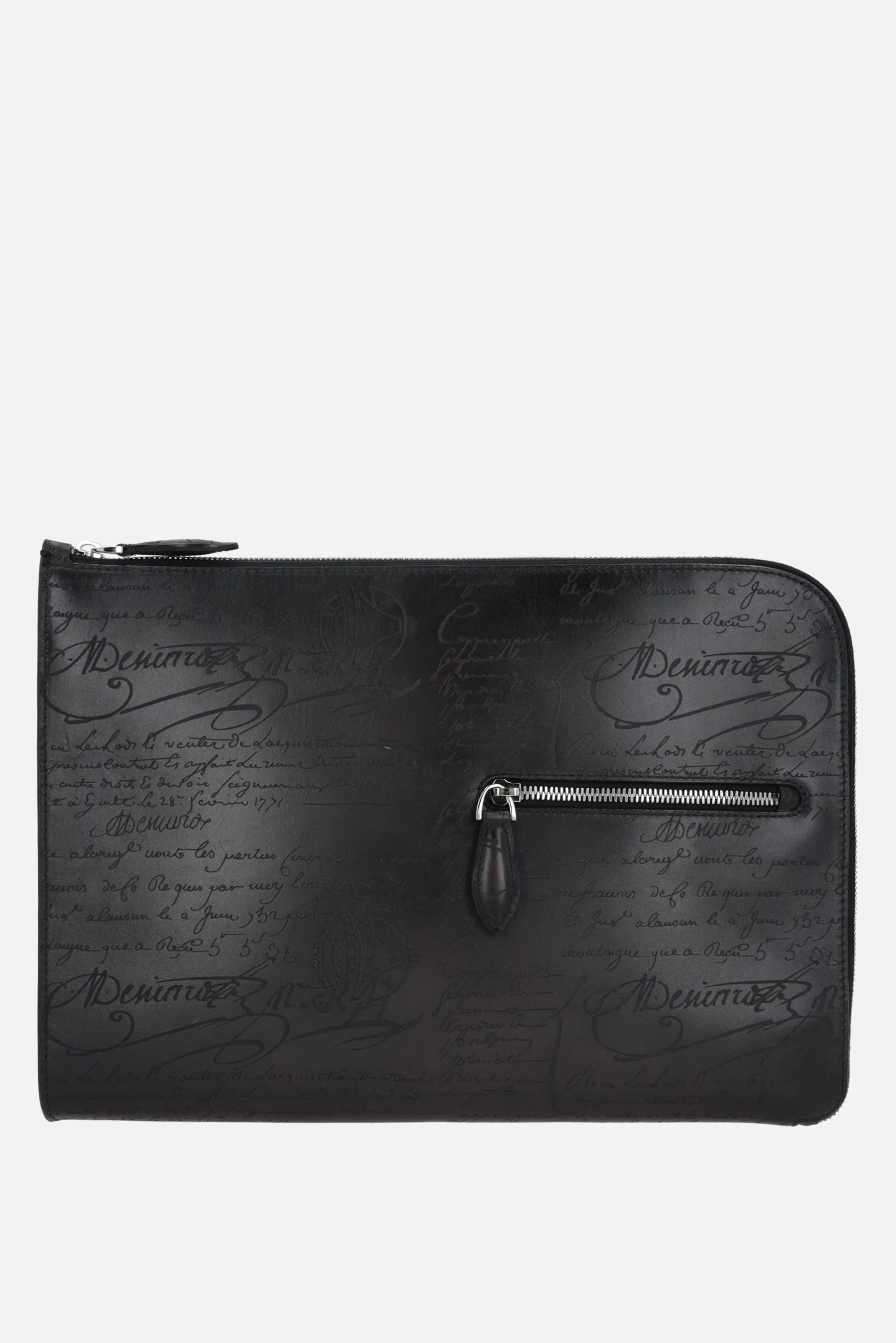 BERLUTI clutch Nino TGM in pelle Scritto