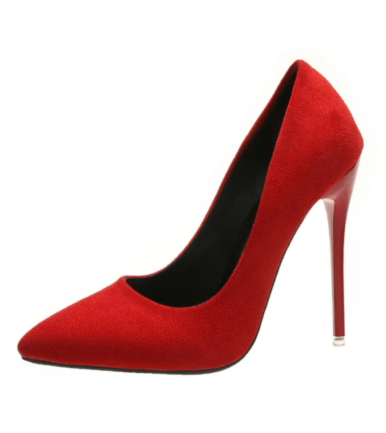 Big Size 3545 Scarpe da donna 2022 Concise Flock Tacchi alti Décolleté da donna Punta a punta Scarpe da sposa da donna classiche