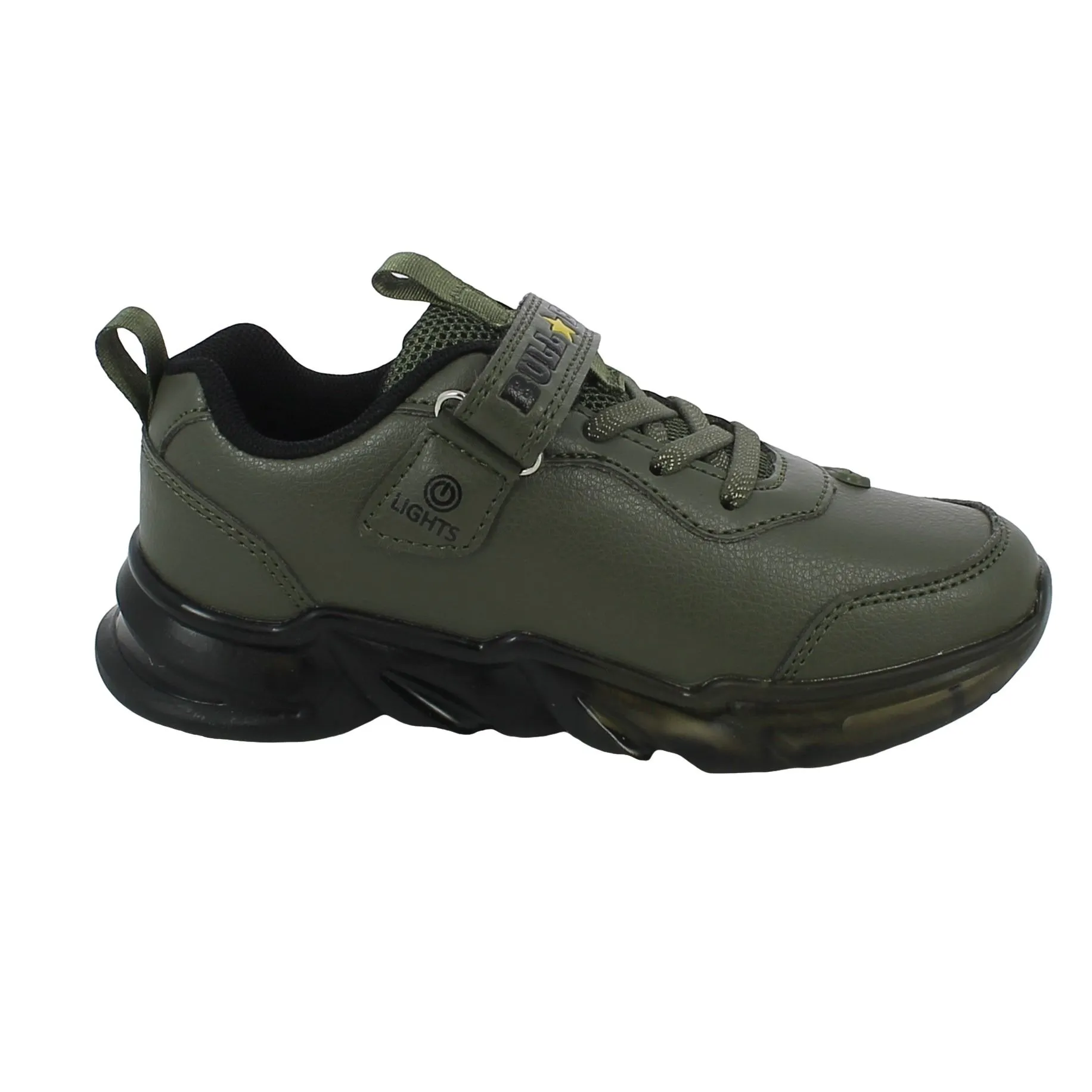Bull Boys  Sneaker luci Spinosauro verde 