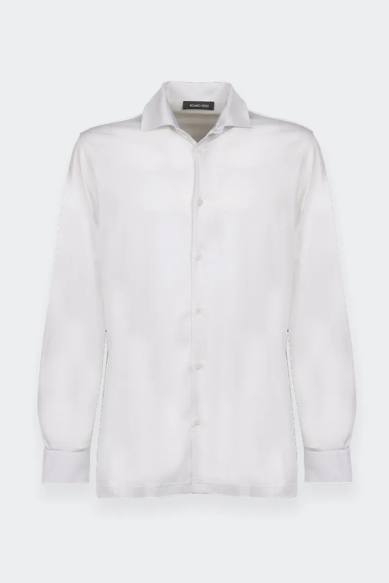 CAMICIA IN FILO DI SCOZIA BIANCA