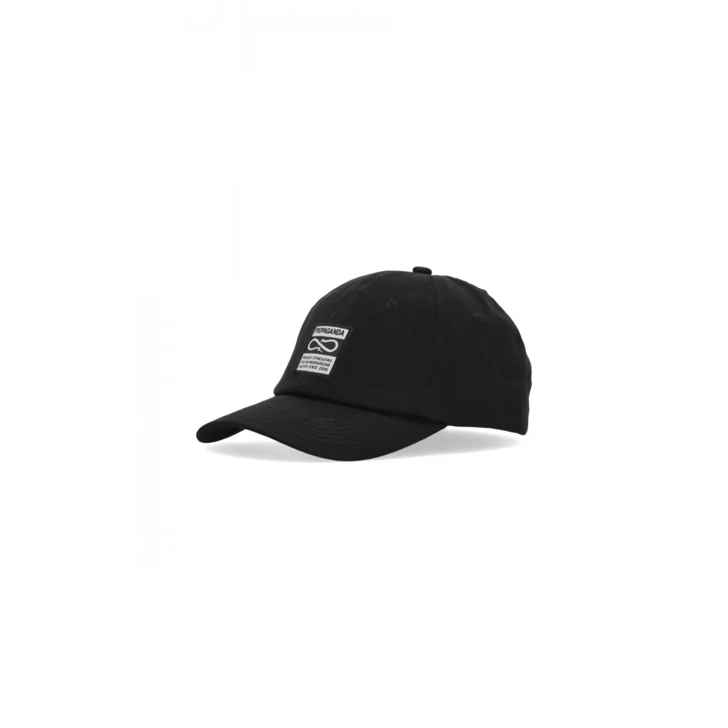 cappellino visiera curva uomo label dad hat BLACK