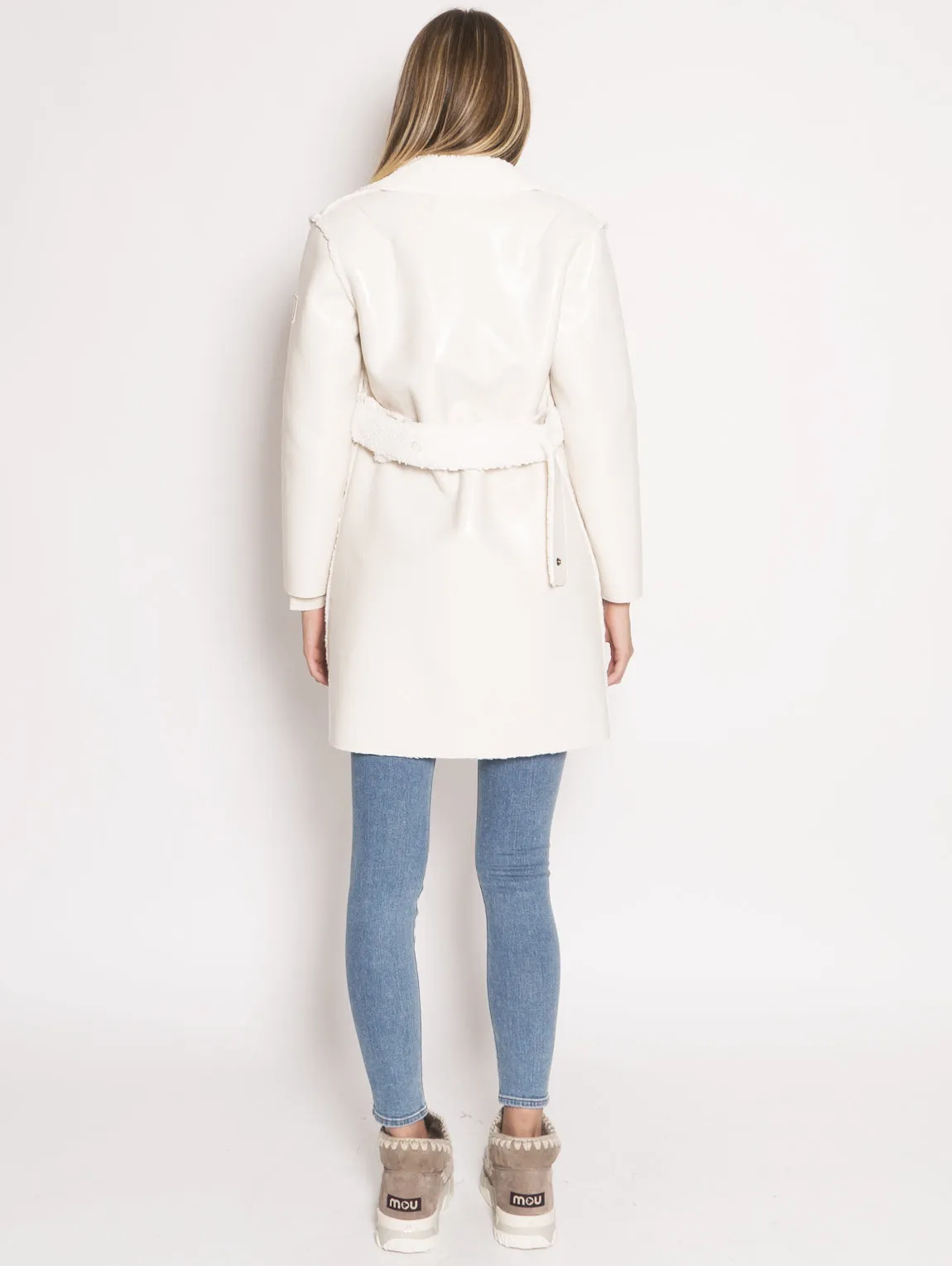 Cappotto Reversibile Impermeabile Bianco