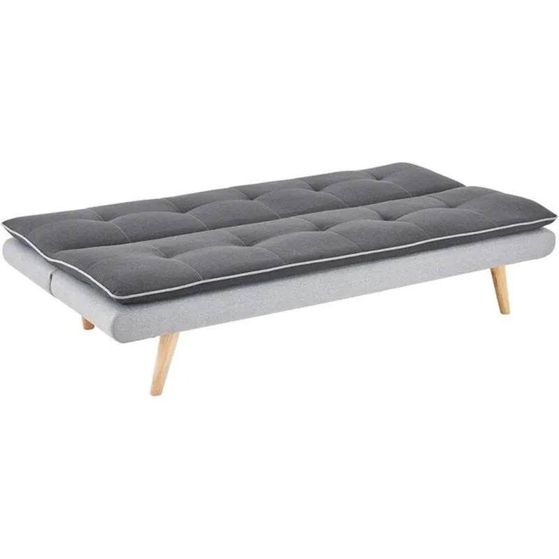DIVANO/LETTO MUFFIN 3 POSTI CRIBEL TESS.GRIGIO/NERO BICOLOR 180X98X17.5 CM