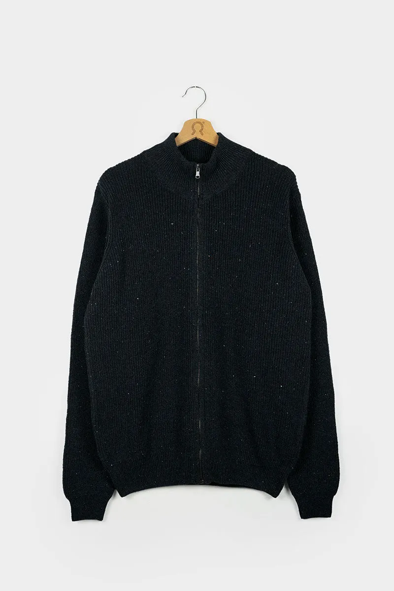  DUCCIO Cardigan Uomo Cotone Jeans Rigenerato  