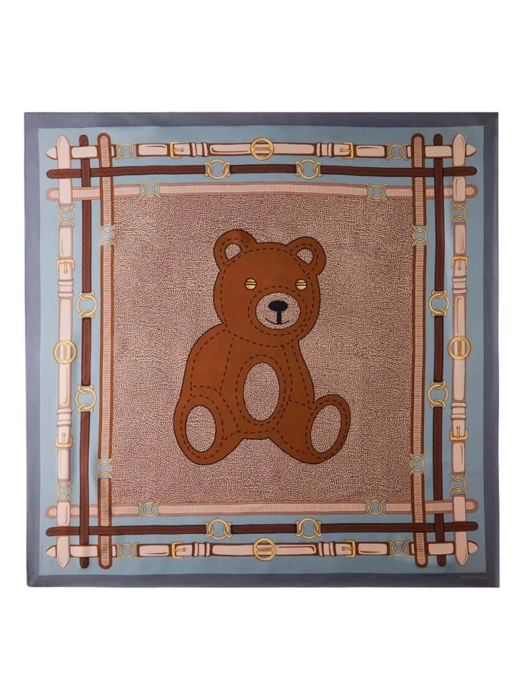 FOULARD BORBONESE 90X90 ORSETTO CM IN SETA 6DA067 TJ8 J67 IVY 
