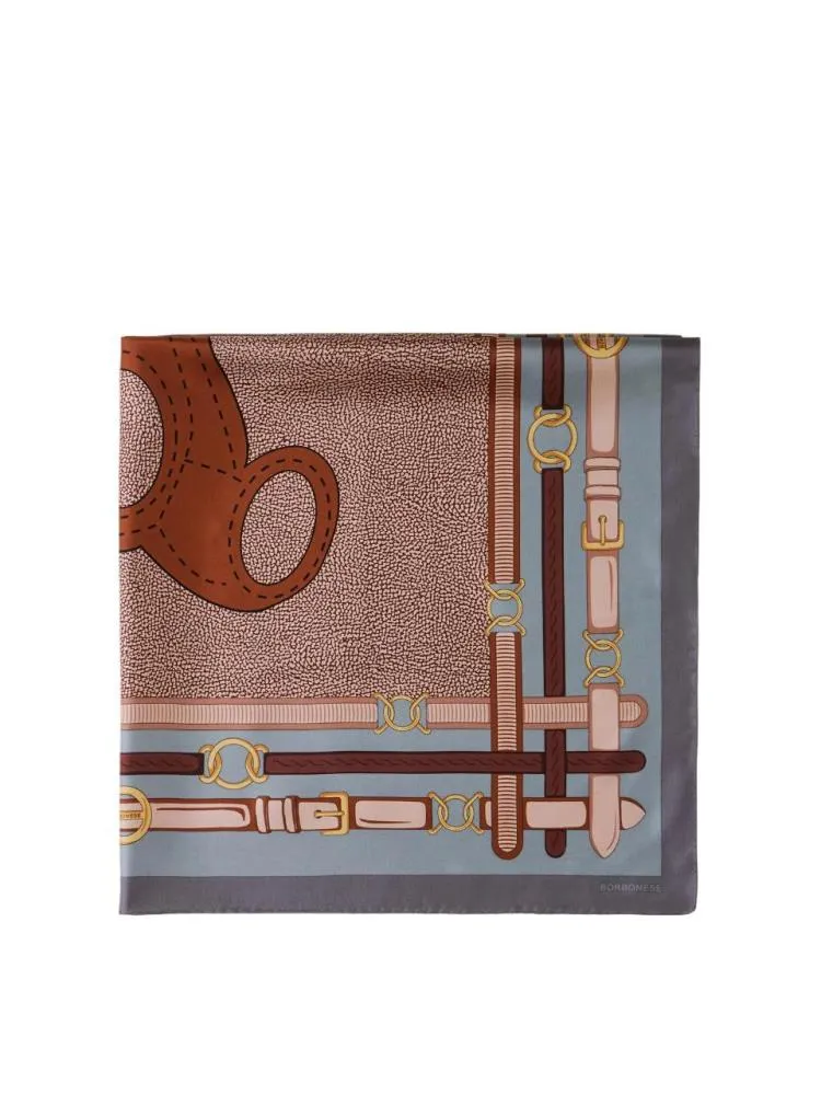 FOULARD BORBONESE 90X90 ORSETTO CM IN SETA 6DA067 TJ8 J67 IVY 