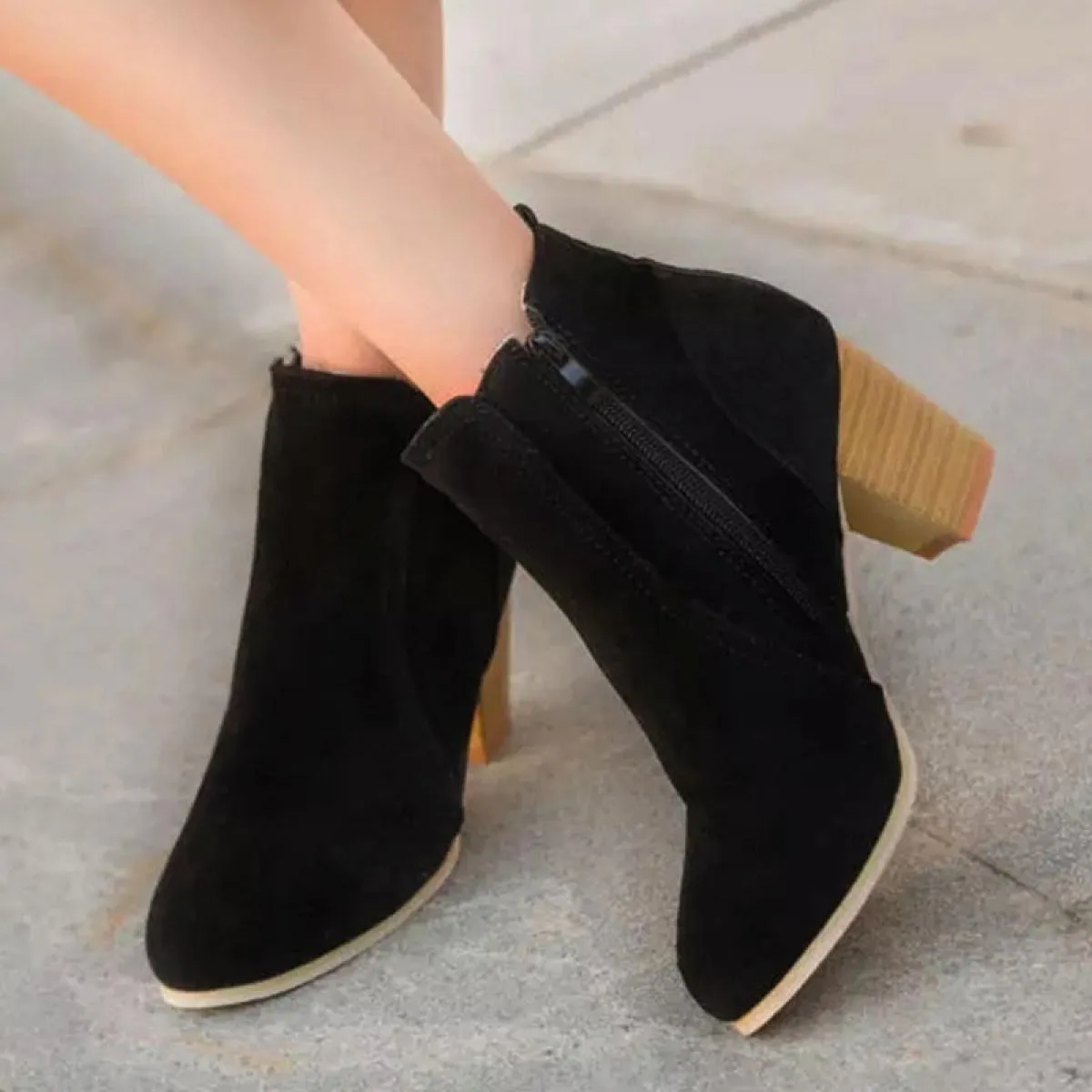 Inverno Nuove Donne della Pelle Scamosciata Scarpe Chelsea Stivali Tacchi Alti Goth 2023 di Marca Stivali Gladiatore Neve Cavigl