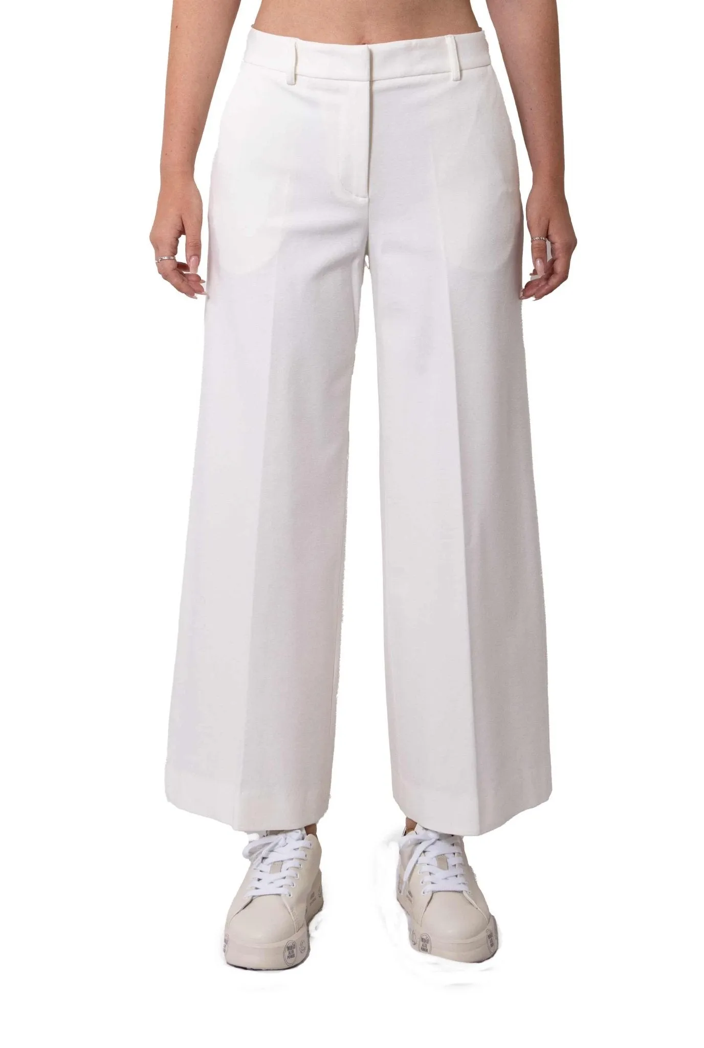 Pantaloni culotte panna
