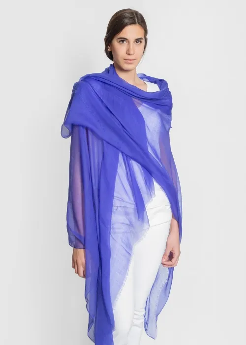 Stola in cashmere voile ultralight viola