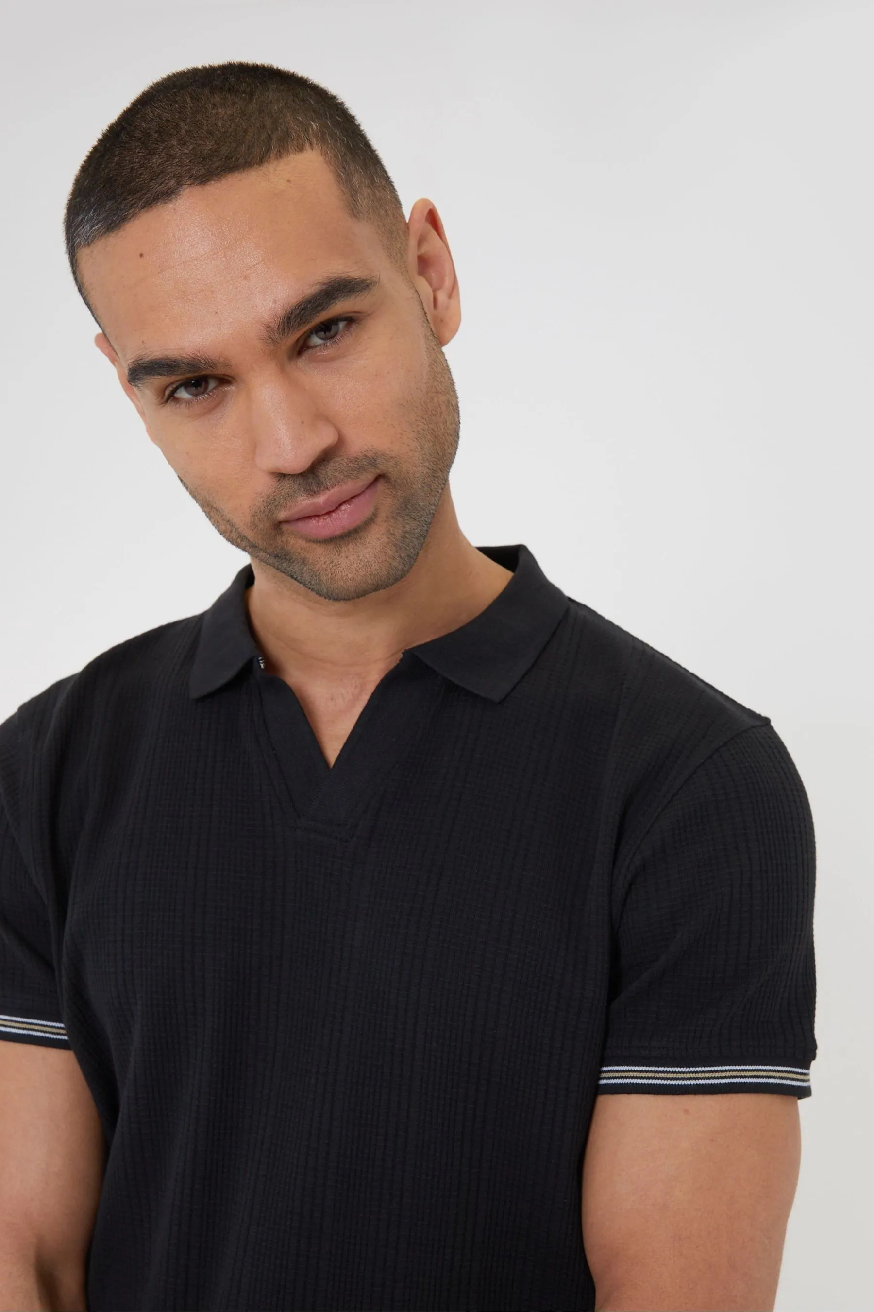 Threadbare 100% Cotton Open Collar Pique Polo Shirt    