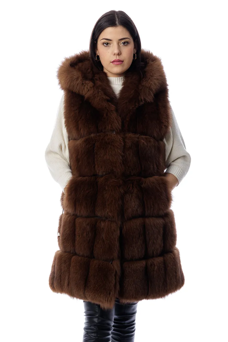 VOLPE Fur Sleeve with Hood