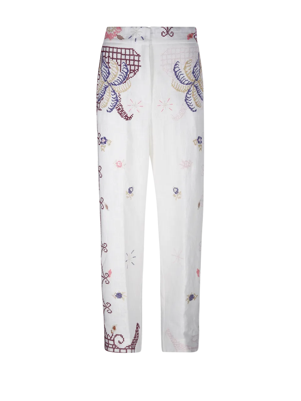 WOMAN FORTE FORTE WHITE LINEN EDEN PANTS